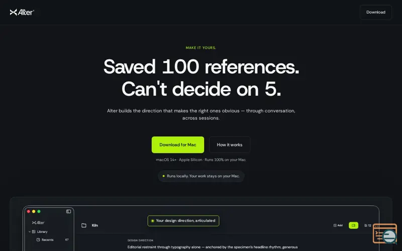 Screenshot of Alter Beta
