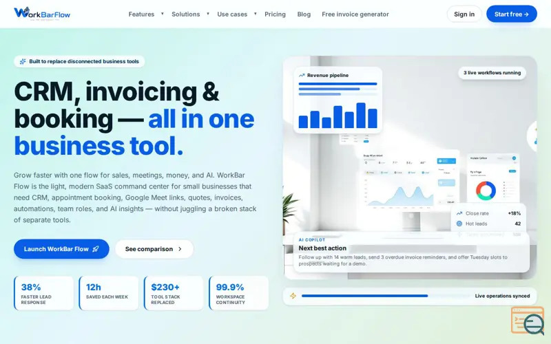 Screenshot of WorkBar Flow