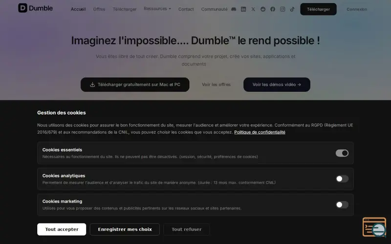 Screenshot of Dumble