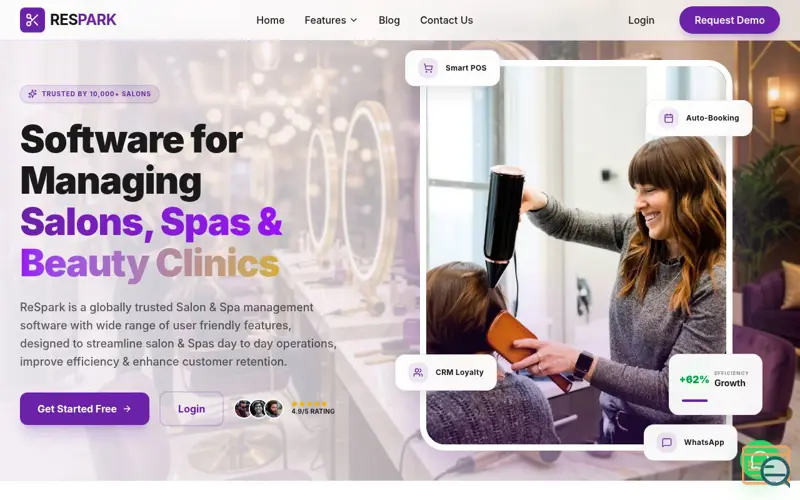 Screenshot of Salon Management Software