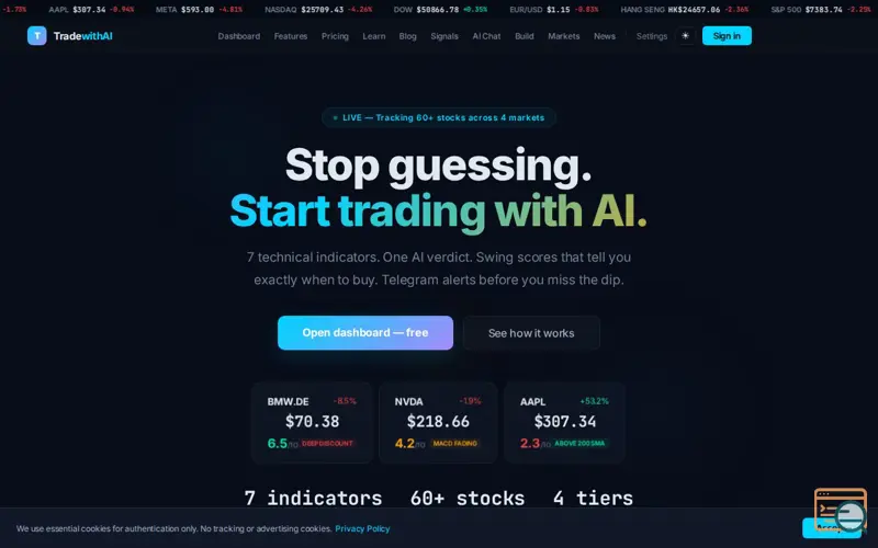 Screenshot of AI Stock Analyser