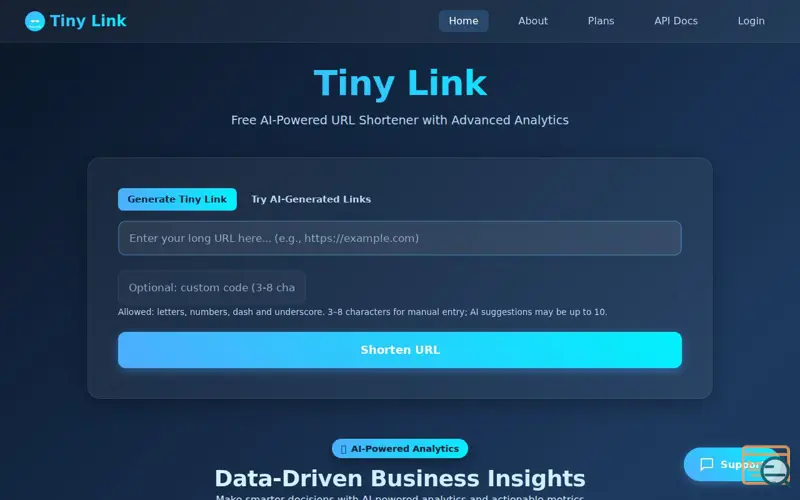 Screenshot of Tiny Link