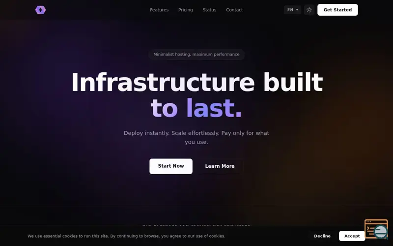 Screenshot of Pylox — Hosting