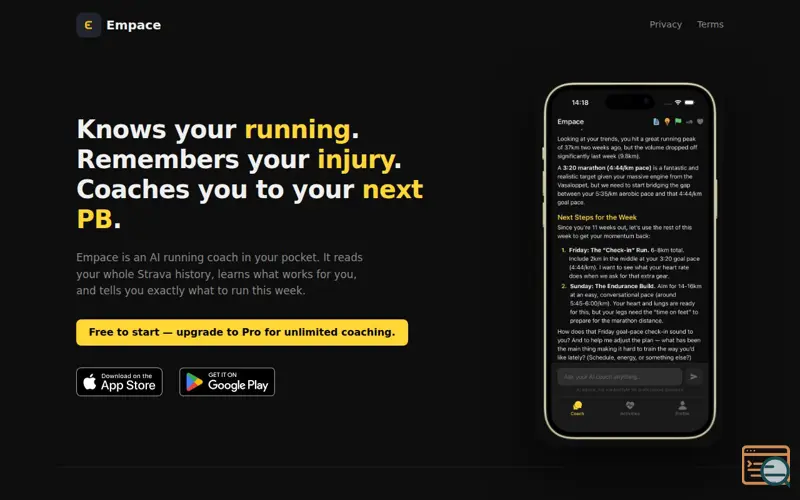 Screenshot of Empace