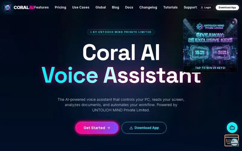 Screenshot of Coral AI for Windows
