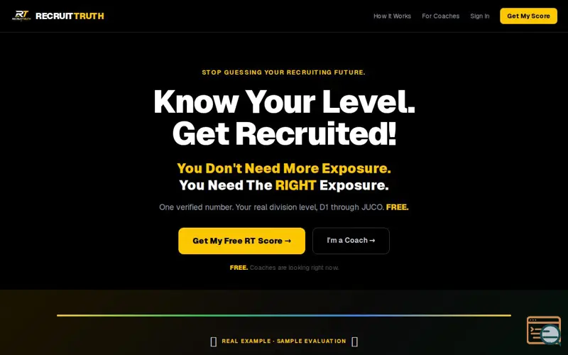 Screenshot of RecruitTruth