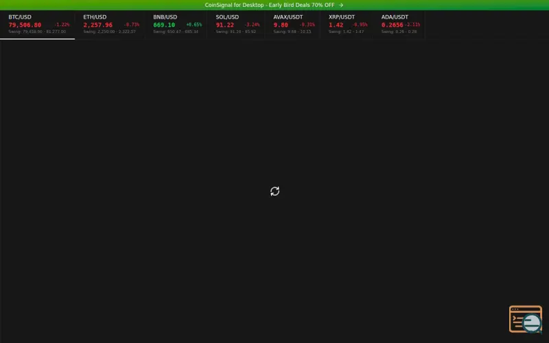 Screenshot of Coinsignal