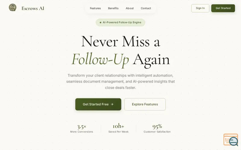 Screenshot of Escrowsai
