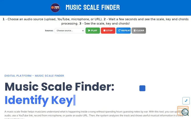 Screenshot of Music Scale Finder: Scales from Audio