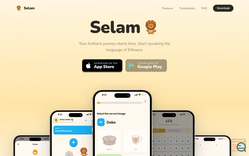 Screenshot of Selam
