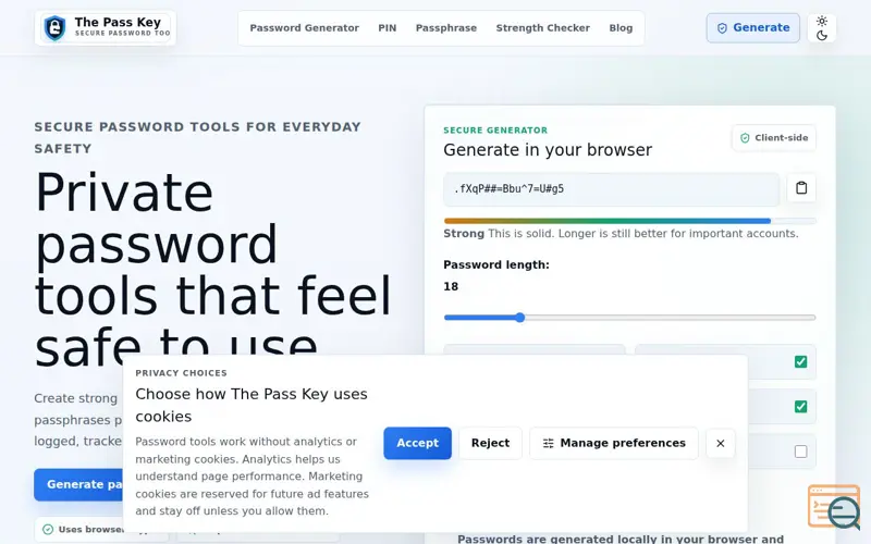 Screenshot of The Pass Key