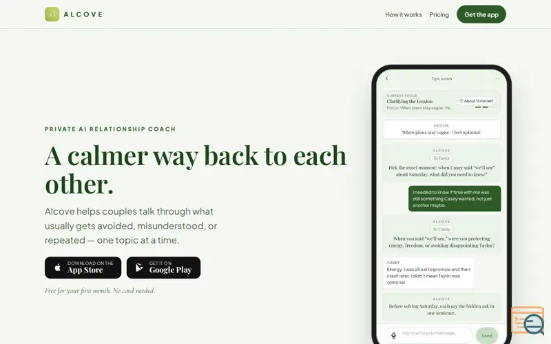 Screenshot of Our Alcove