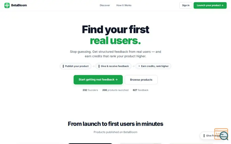 Screenshot of BetaBloom