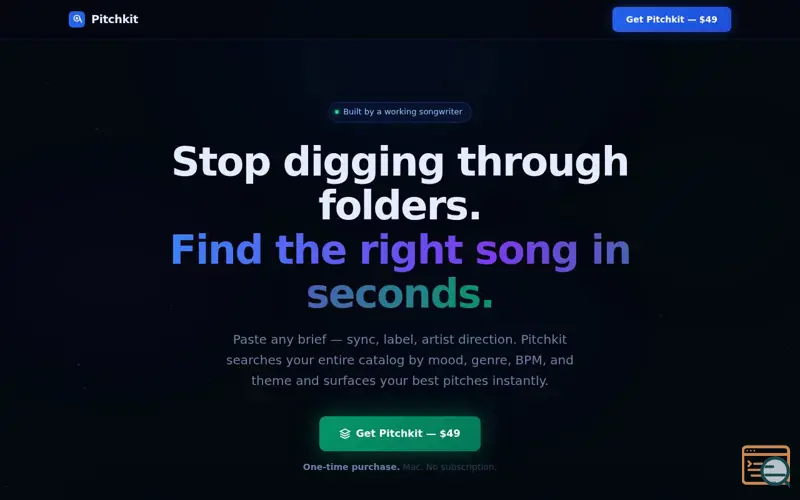 Screenshot of Pitchkit