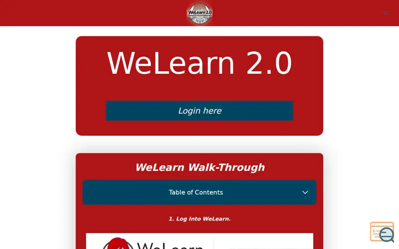 Screenshot of WeLearn 2.0