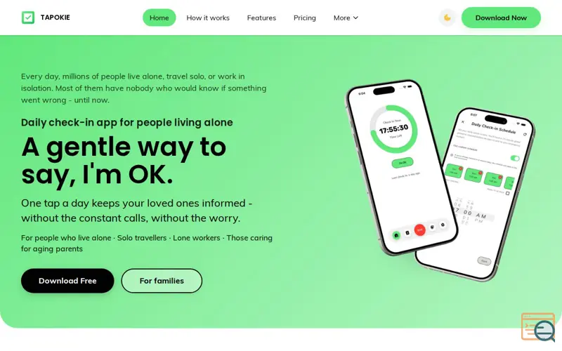 Screenshot of TapOkie