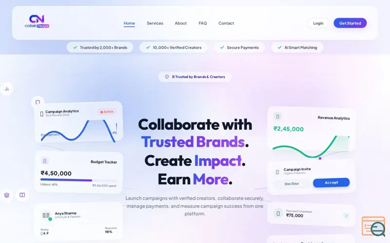Screenshot of CollabNexus.ai