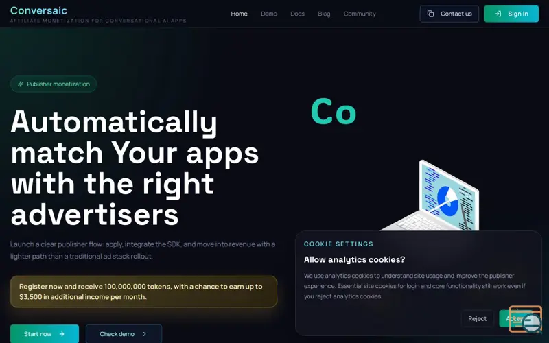 Screenshot of Conversaic