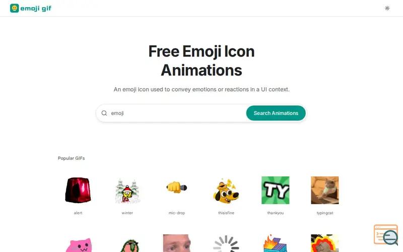 Screenshot of Free Animated Emoji GIFs