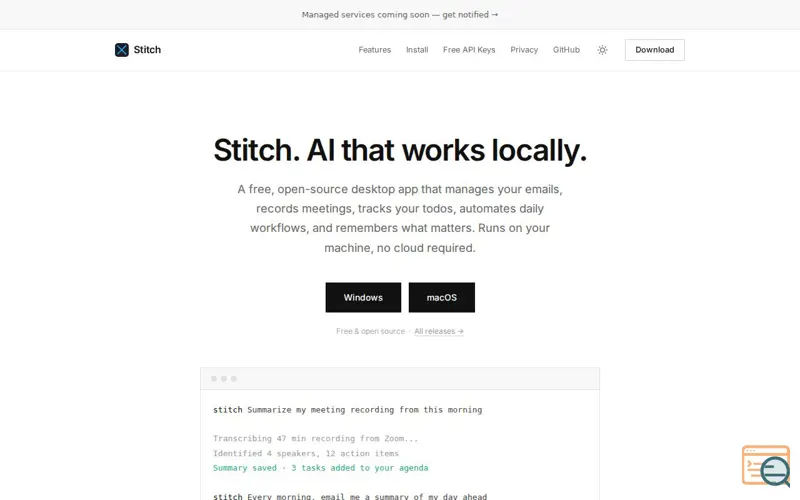 Screenshot of Stitch
