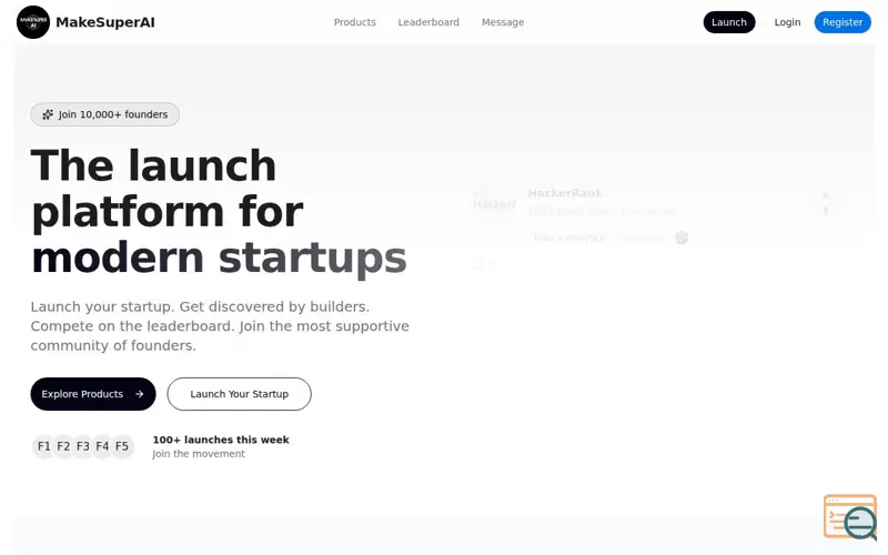 Screenshot of MakeSuperAI