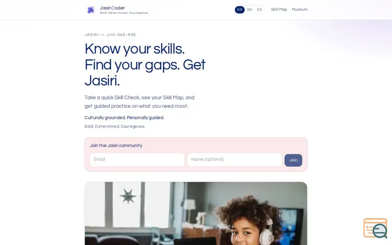 Screenshot of Jasiri Skill Check