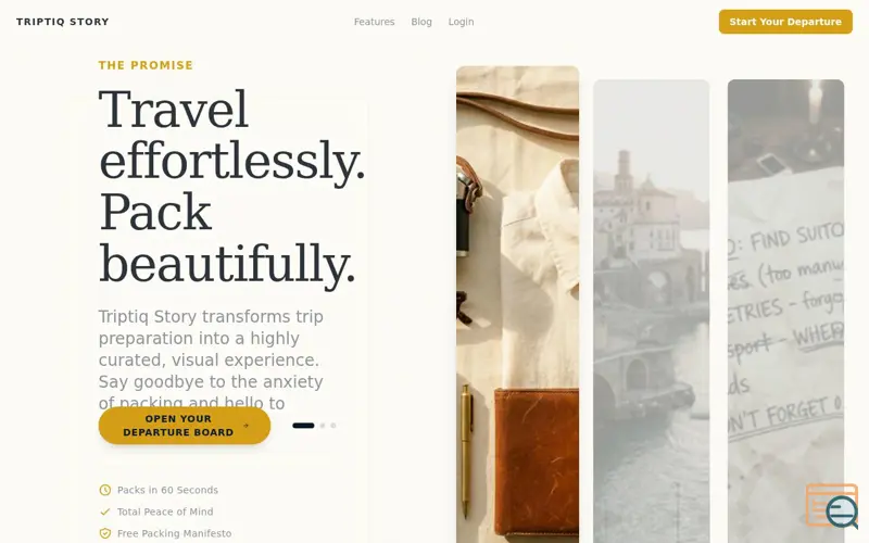 Screenshot of TripTiqStory