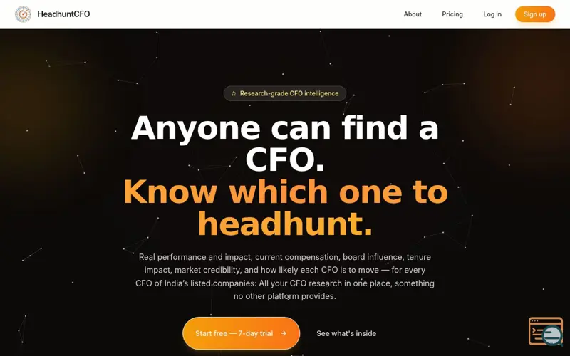 Screenshot of HeadhuntCFO