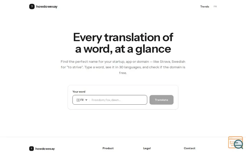 Screenshot of Howdowesay