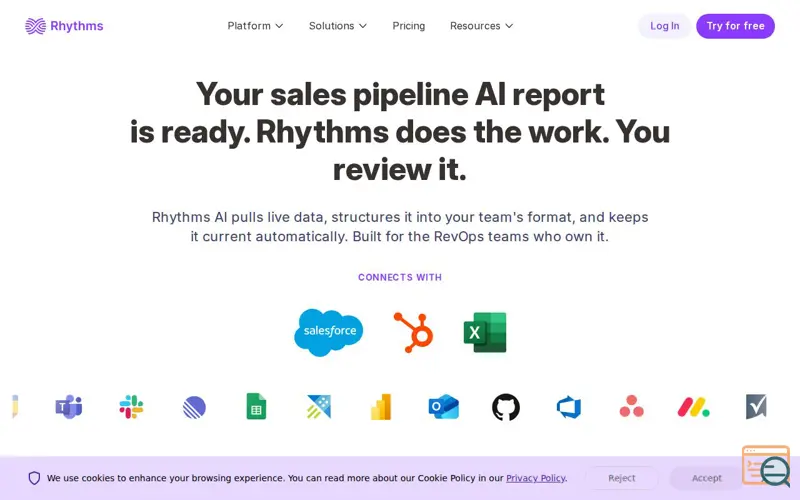 Screenshot of Rhythms AI