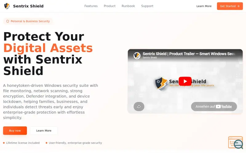 Screenshot of Sentrix Shield