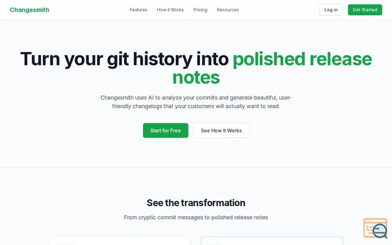 Screenshot of Changesmith