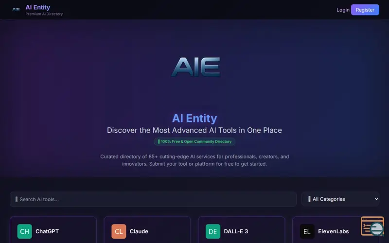 Screenshot of AI Entity