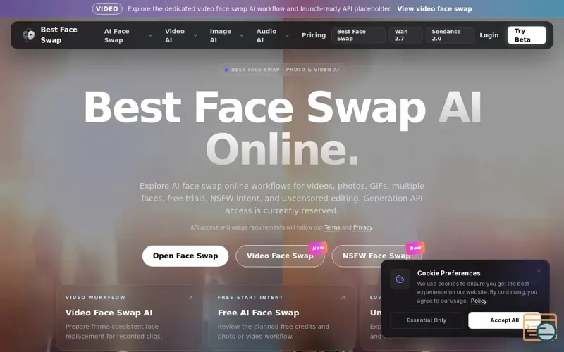 Screenshot of Best Face Swap AI Online