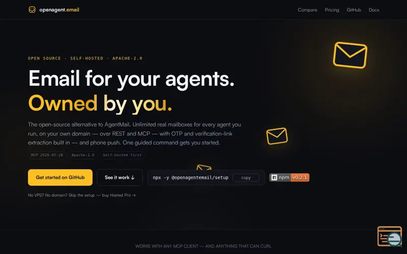Screenshot of openagentemail