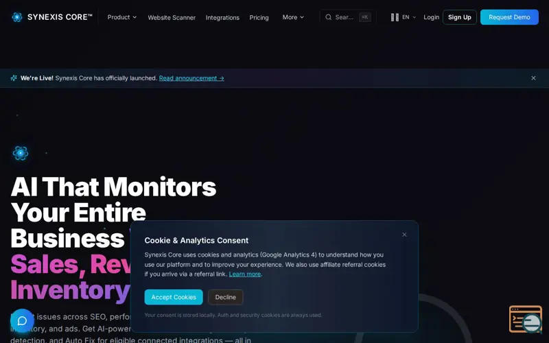 Screenshot of Synexis Core™