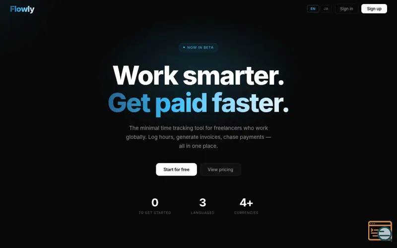 Screenshot of Flowly — Time Tracking & Invoicing