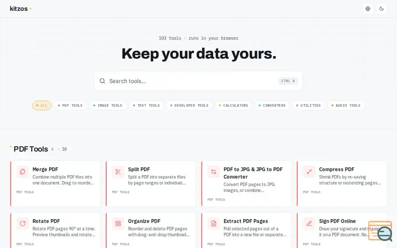 Screenshot of kitzos