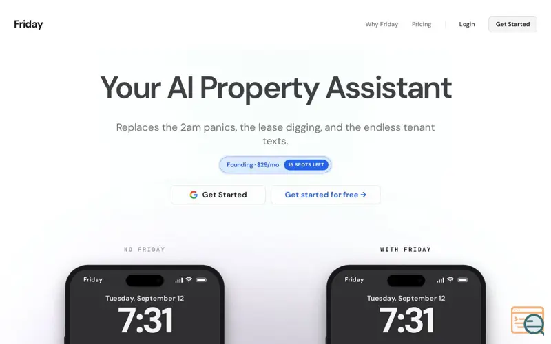 Screenshot of Friday AI