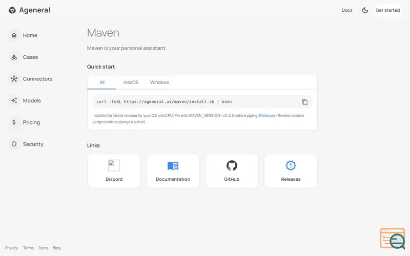 Screenshot of Maven