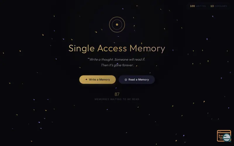 Screenshot of Single Access Memory