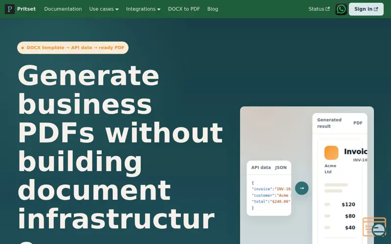 Screenshot of Pritset