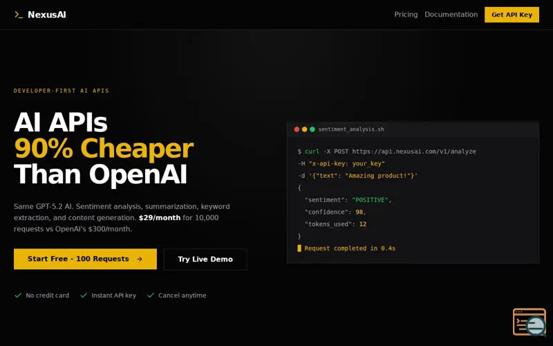 Screenshot of Nexus AI