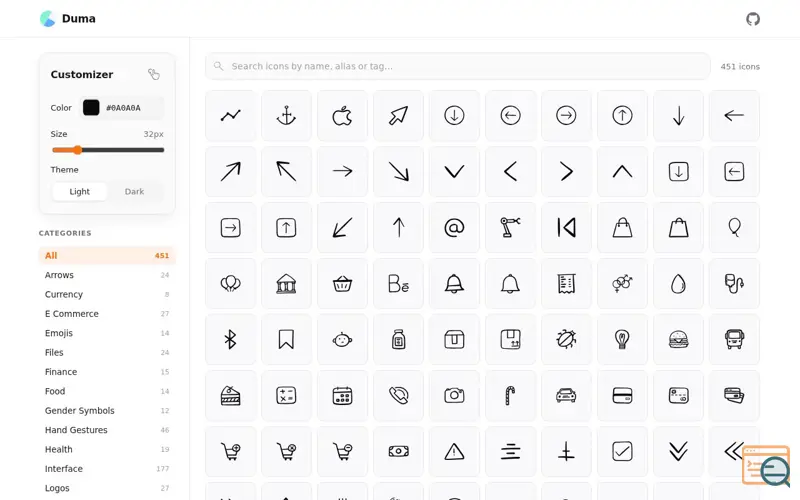 Screenshot of Duma Icons