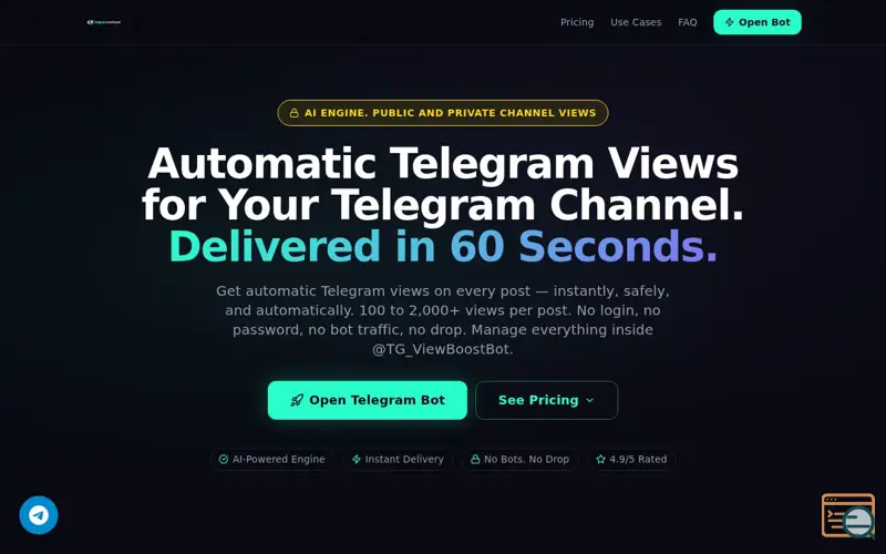 Screenshot of Telegram Views Boost