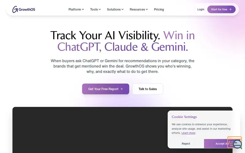 Screenshot of GrowthOS