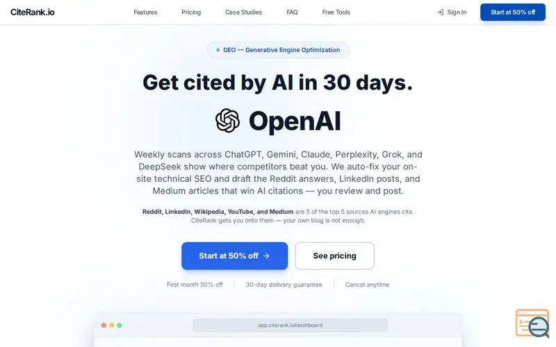 Screenshot of CiteRank