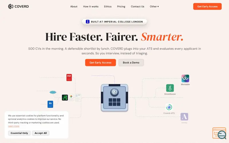 Screenshot of COVERD