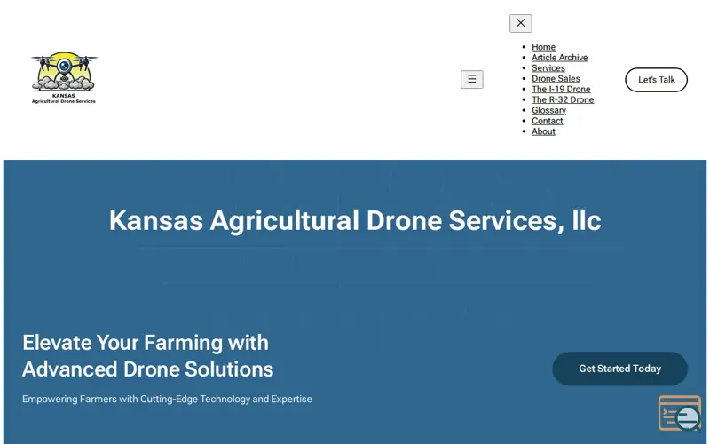 Screenshot of Kansas Agricultural Drone Services