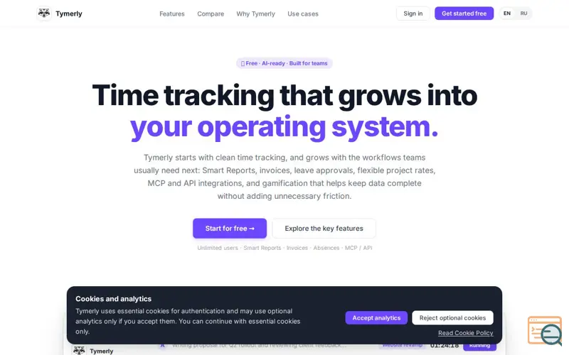 Screenshot of Tymerly